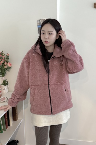 쉐르파  우먼즈 하이넥 후드집업